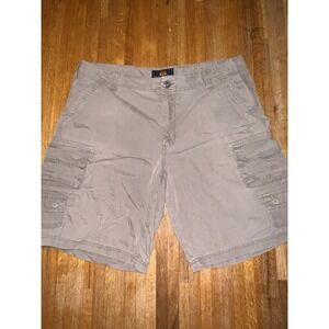 Vintage Route 66 Men 38‎ Tan Heavy Cargo Distressed Y2K Baggy Shorts